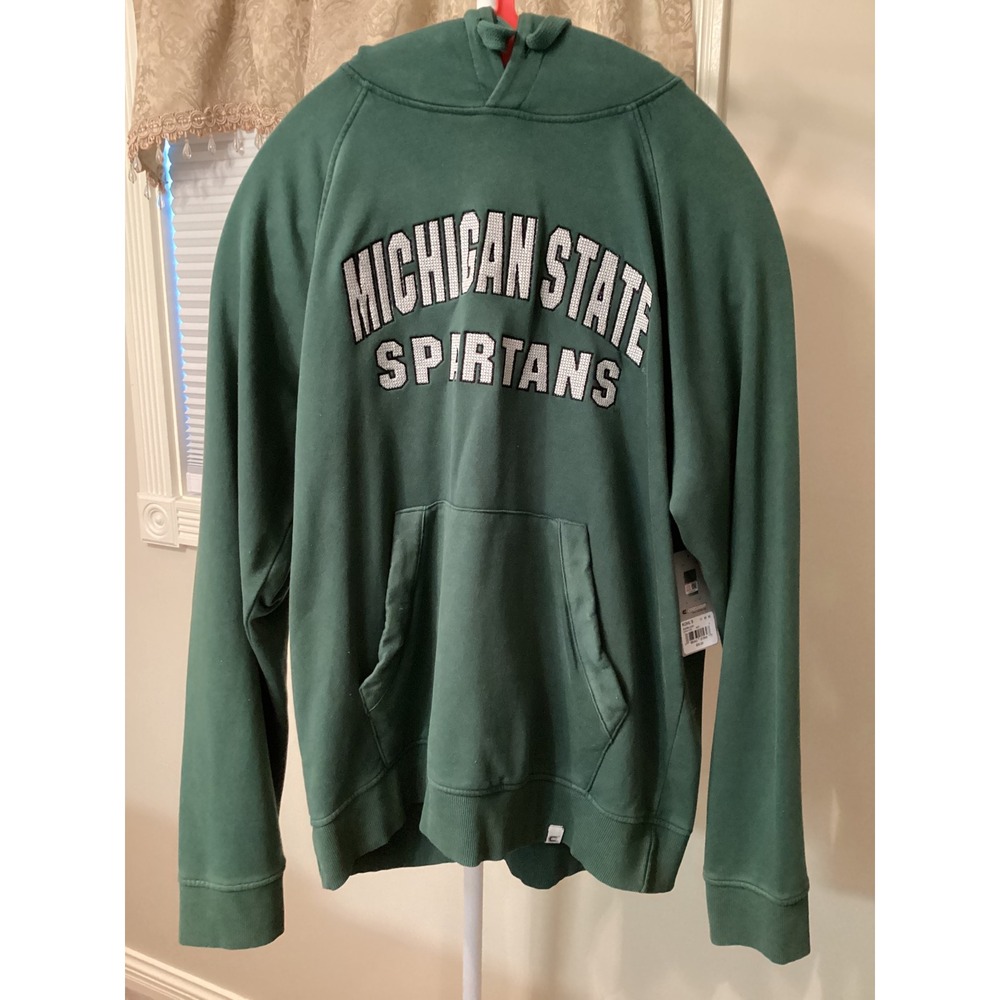 Colosseum Michigan State Spartans Mens Large Green Hoodie COFH11782 NWT